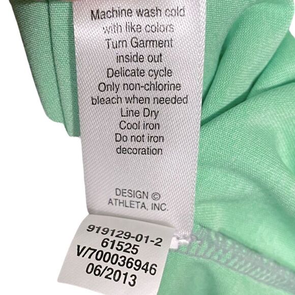 ATHLETA Northern Lights Reflective Racerback Tank Neon Lime Green Womens M - Picture 8 of 8